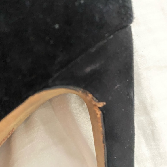 Black suede thigh high boots - Picture 2 of 7